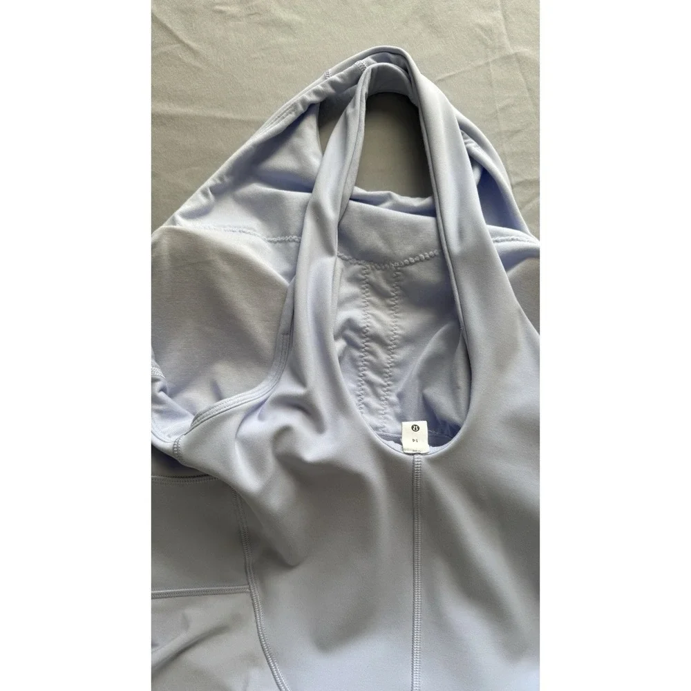 Lululemon Women's Criss Cross Back with Bra Pads Tennis Dress Light Blue Size 14